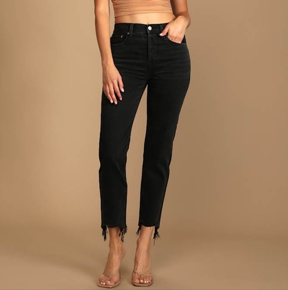 Charlie Washed Black High Rise Straight Jeans Size 26 NWT - Picture 3 of 13